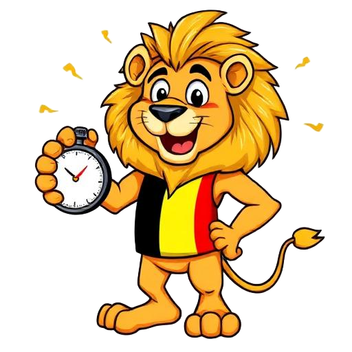 Belgae Leeuw met stopwatch