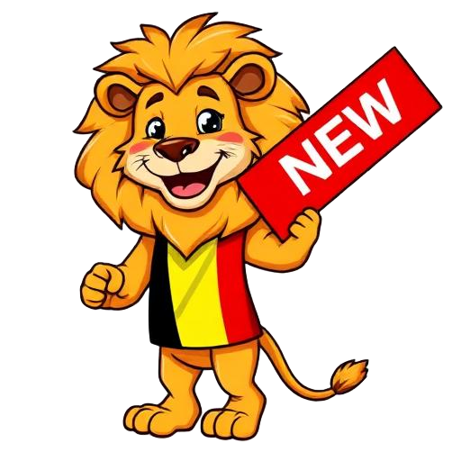 Belgae Leeuw met NEW banner
