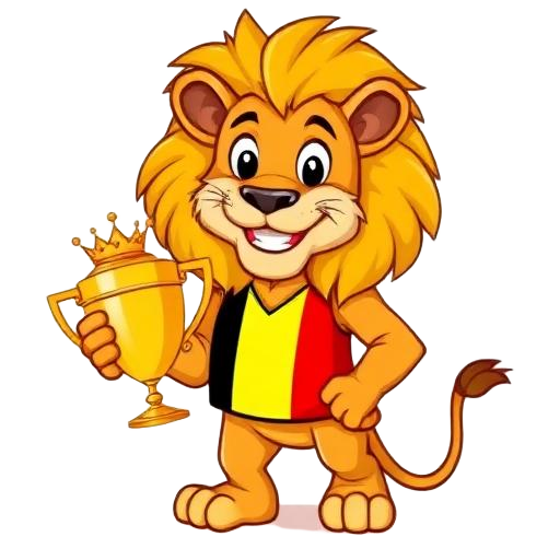 Belgae Leeuw met trofee